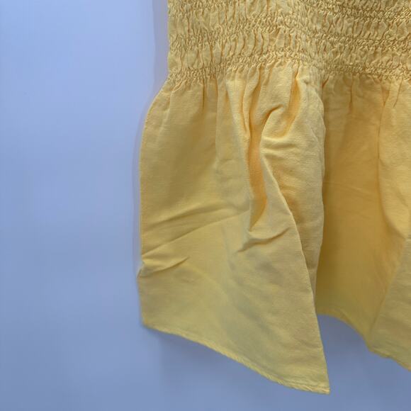 EVEREVE Cloth & Stone NWT Smocked Linen Tank in Yellow // M - Picture 7 of 12